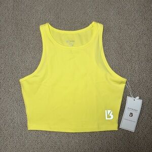 Yellow Buff Bunny Activewear Crop Top